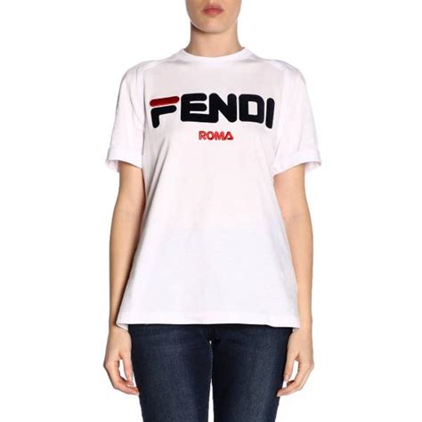 fendi t-shirt damen sale|fendi tshirt women.